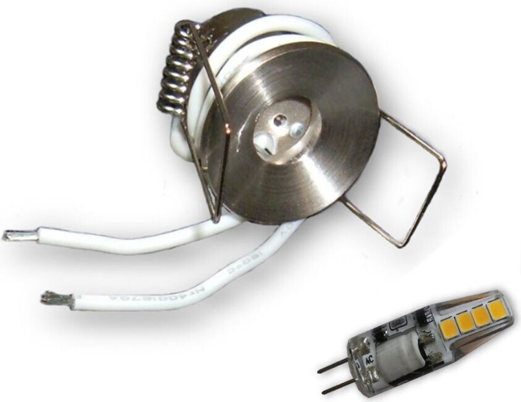 C-Light 10er Set - 2W-ME G4 LED Sternchen 30mm - alu geb. (inkl. SCH-30W Trafo)