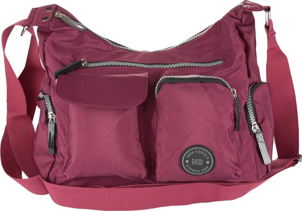 Rebels Crincle Topzin Bordeaux : Sac Bandoulière Matière Froissée