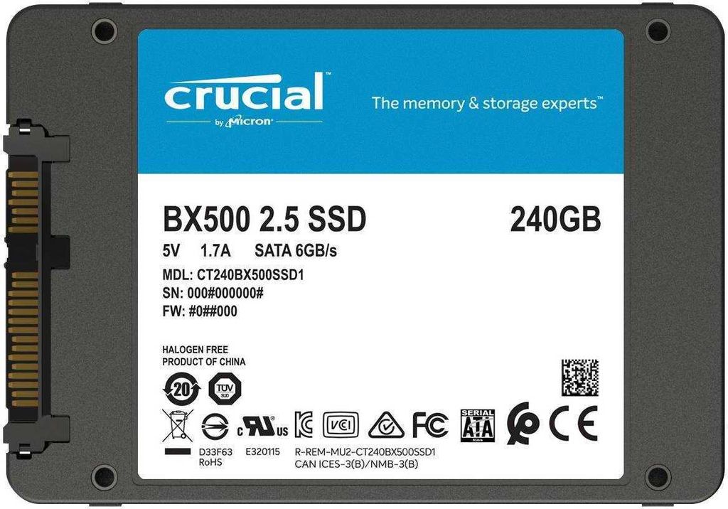 Crucial BX500              240GB SSD 2,5 Produktbild 7