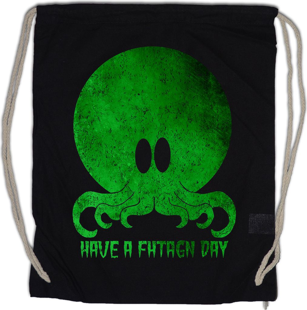 Urban Backwoods Cthulhu Have A Fhtagn Day, Turnbeutel, Farbe: Schwarz