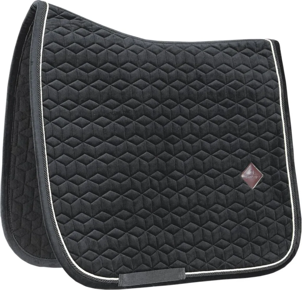 Chabraque Dressage Velvet Noir Kentucky avec Matelassage en Étoiles