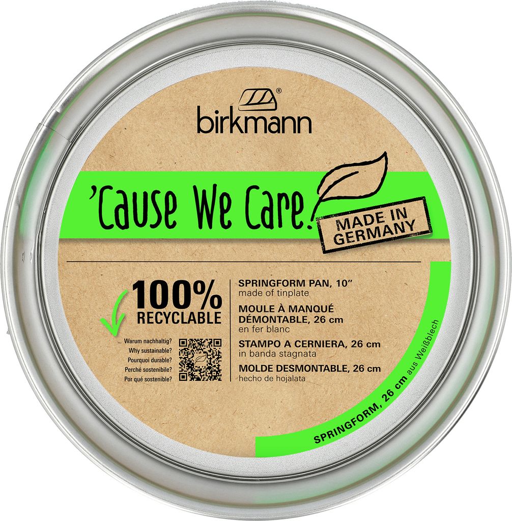 BIRKMANN Springform Ø 26 x H 8,5 cm, 100 % recyclebar, Aus Produktbild 2