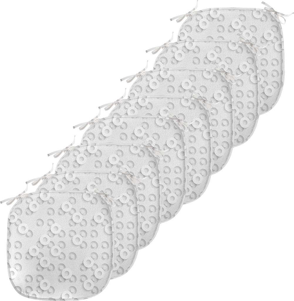 ABAKUHAUS Geometrischer Kreis Polster für Esszimmerstühle, Schaltung Band, Dekoratives wasserfestes Kissen mit Riemen für Küchensitze, 40 cm x ...