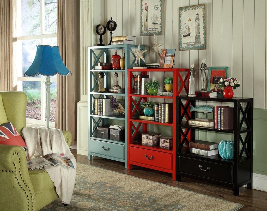 Vitrine Holz Regal Trennwand Designer Holz Regale Loft Stil Schrank Rot Set