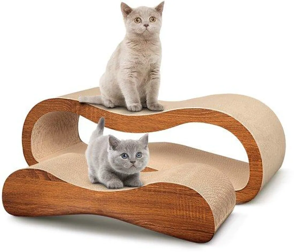 Griffoir pour chat 2 en 1 XL durable - Grattoir carton haute densité