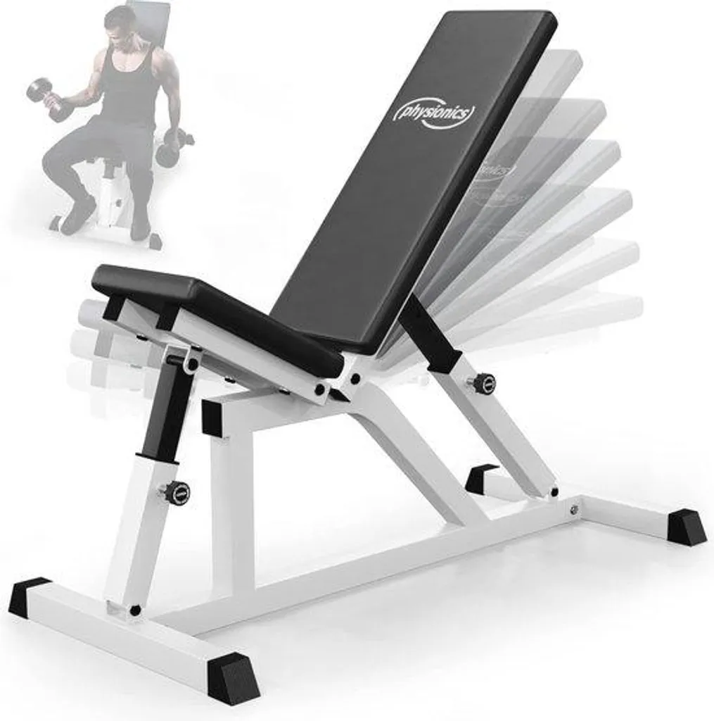 Banc de fitness complet incliné et décliné avec sellerie confortable