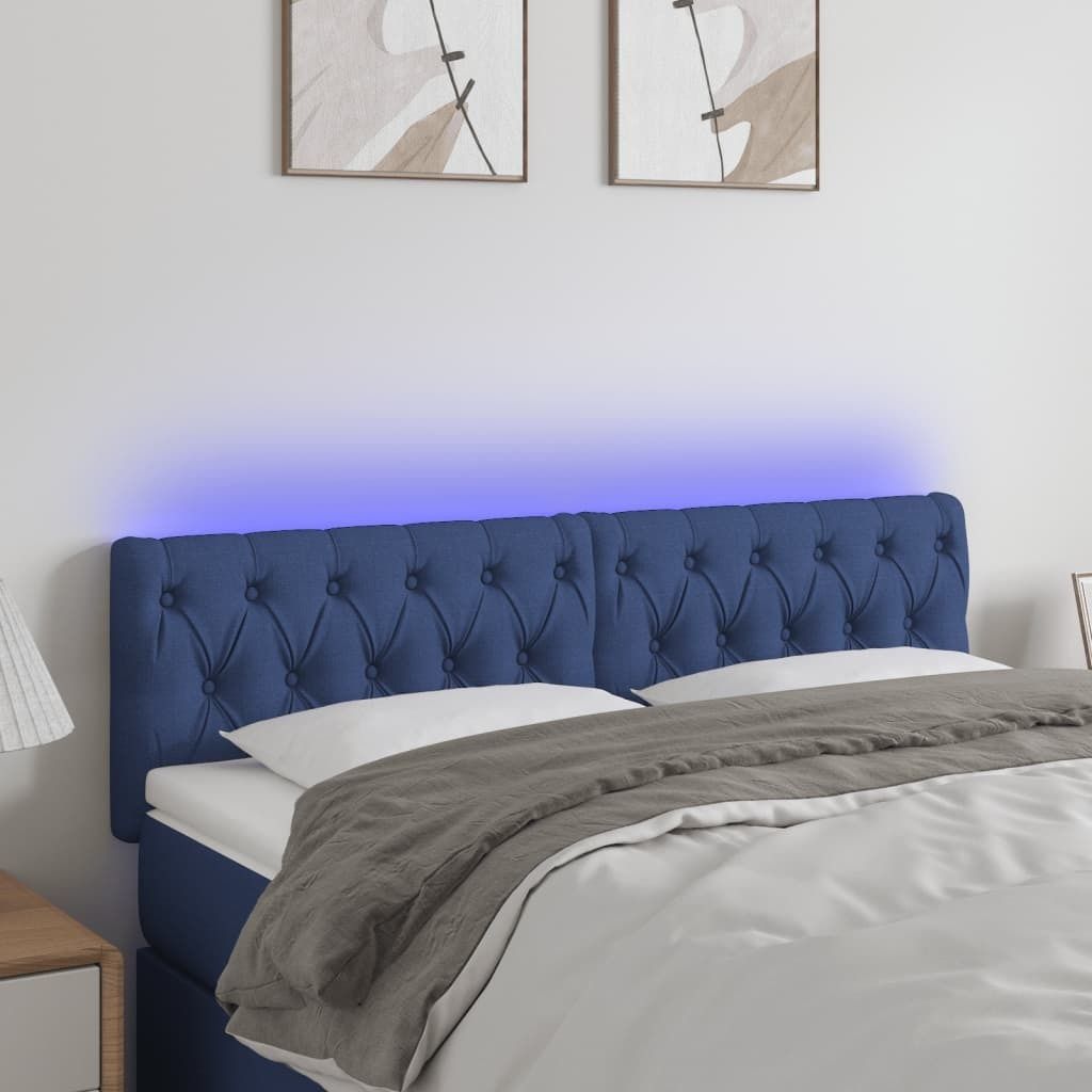 2025 cloris LED Kopfteil Blau 160x7x78/88 cm Stoff - Kopfteile Sale3370323 2parcel