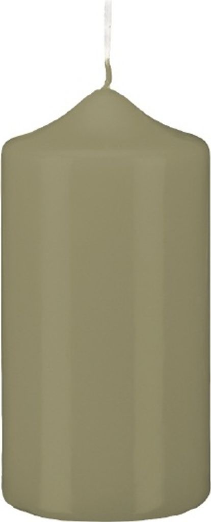 Stumpen Kerzen Antik-Grün Verde Vecchio 15 x Ø 7 cm, 6 Stück getauchte Stumpenkerzen mit Spitzkopf in RAL Qualität