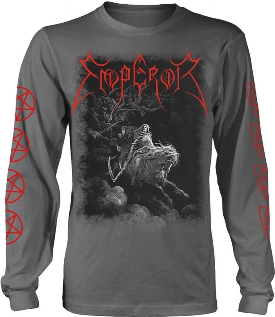 Emperor - "Rider 2019" T-Shirt für Herren/Damen Uni Langärmlig PH4144 (M) (Grau)