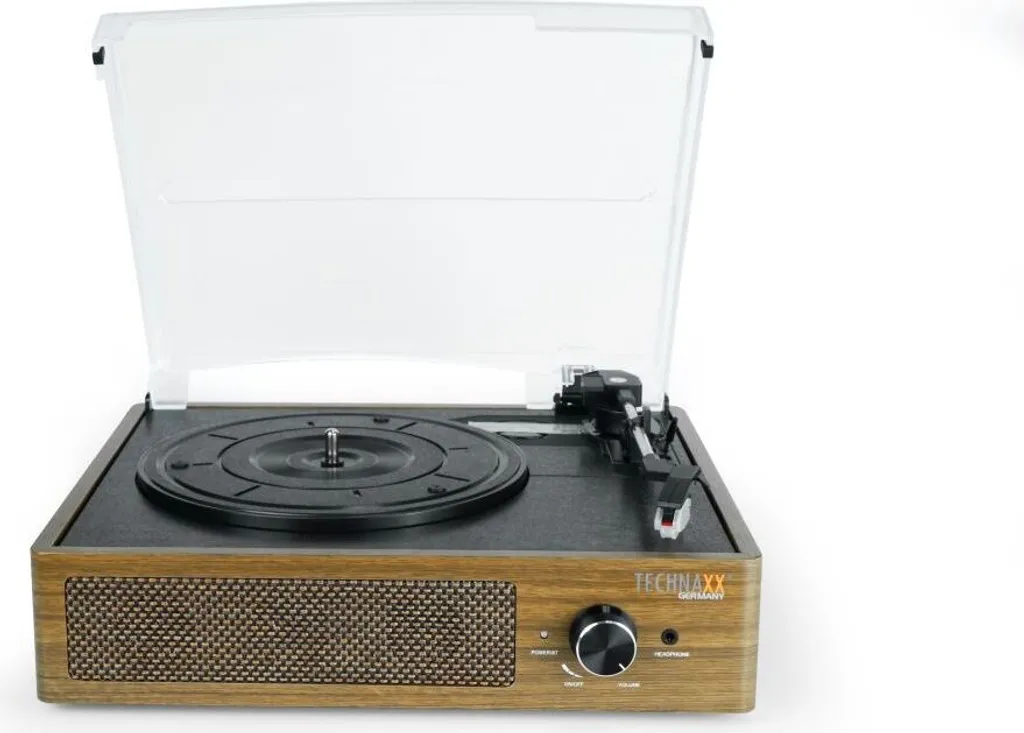 Technaxx TX-186 Giradischi audio con trasmissione a cinghia Nero, Legno