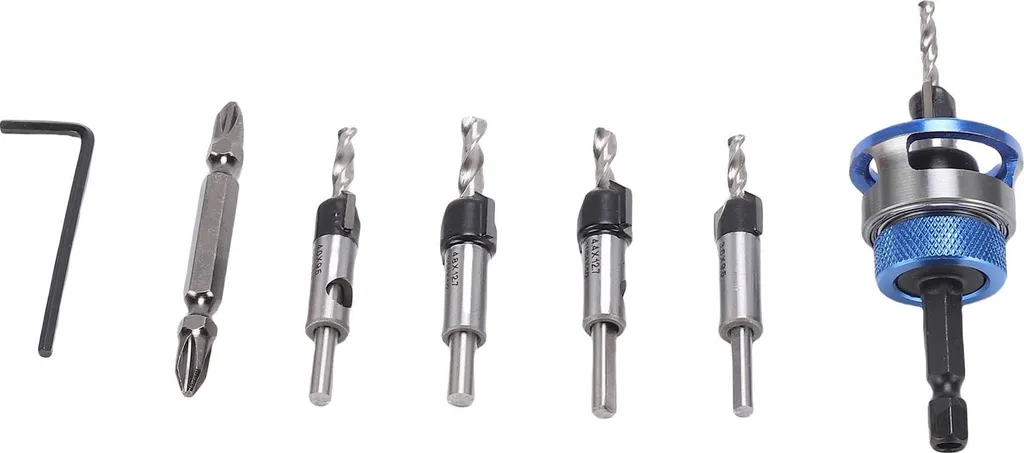 Foret à Chanfreiner M2 Ajustable avec Queue Hexagonale pour Menuisier - 4