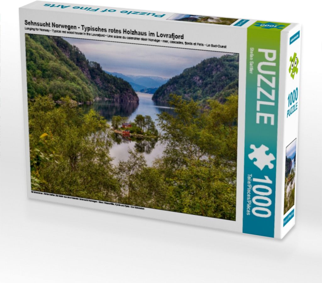 Calvendo Sehnsucht Norwegen - Typisches rotes Holzhaus im Lovrafjord 1000 Teile Puzzle quer 640x480mm, Sattler Stefan; 7405130