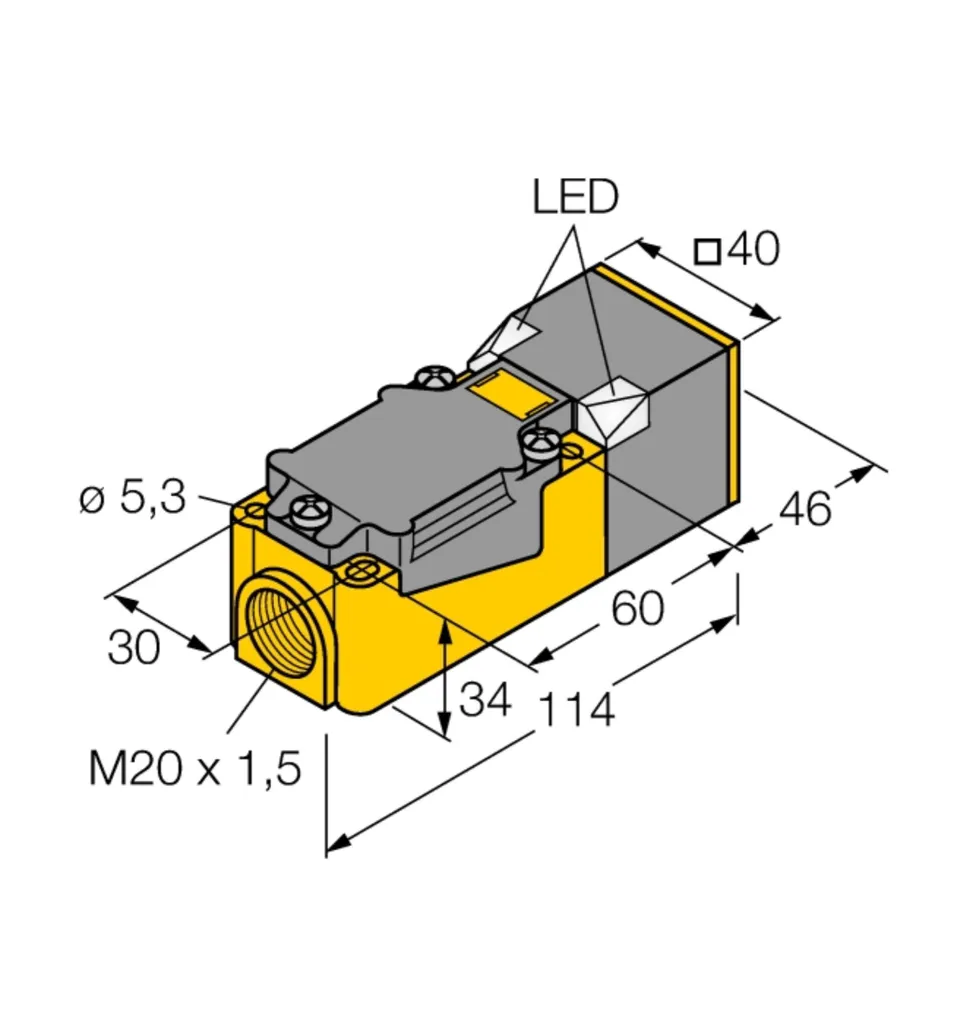 Turck 4280800 Détecteur Inductif NI40U-CP40-FDZ30X2 uprox Haute Précision