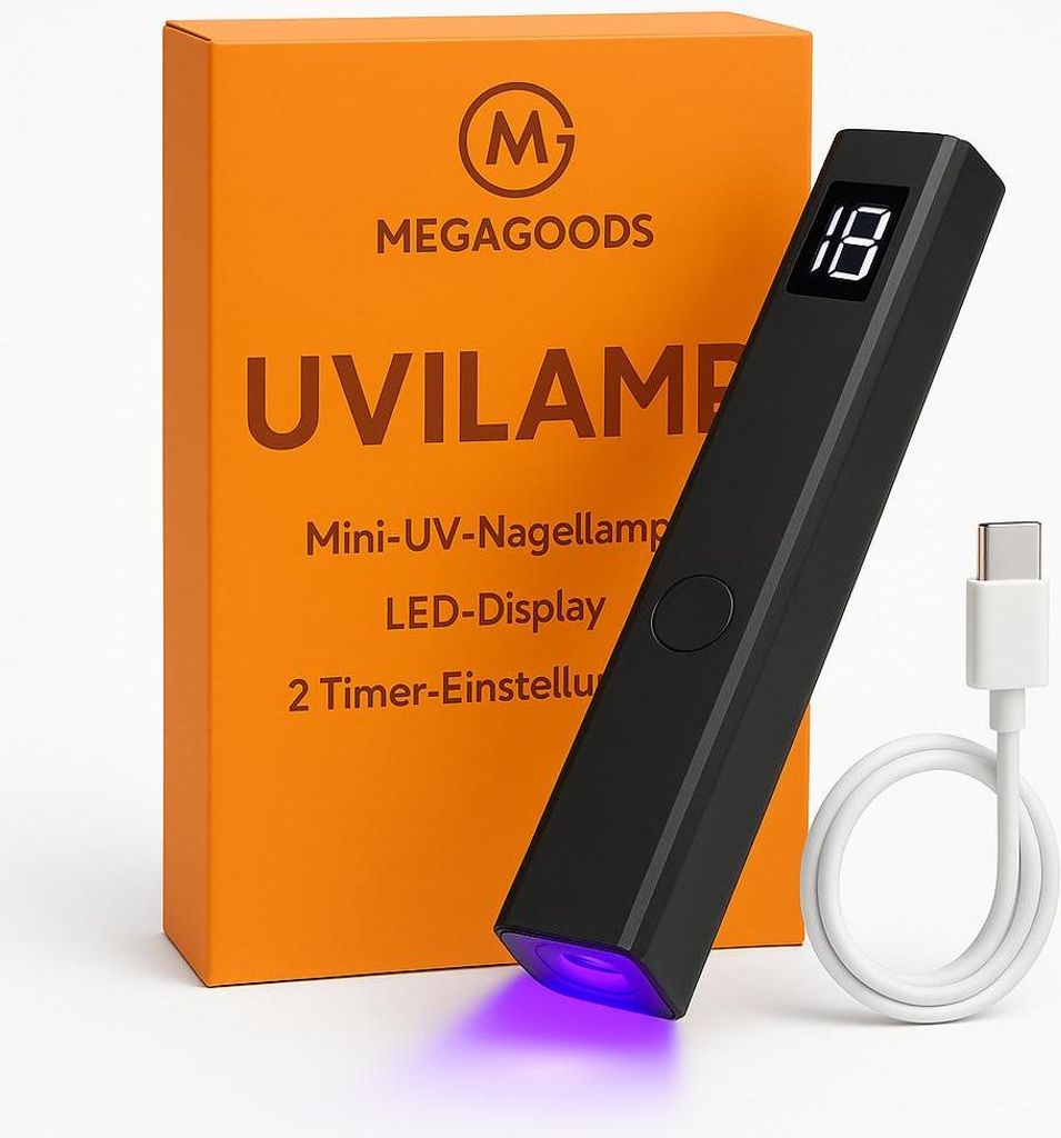Mini UV-Nagellampe LED Display tragbar Gel Aushärtung 2 Timer DE.