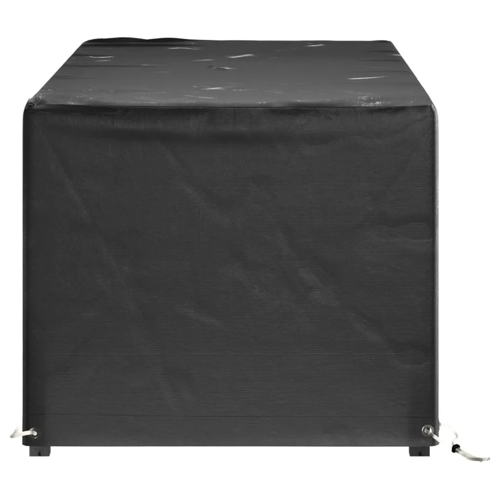 Copertura Mobili Rattan 2 Pezzi 192x82x65 cm Occhielli Alluminio - 4