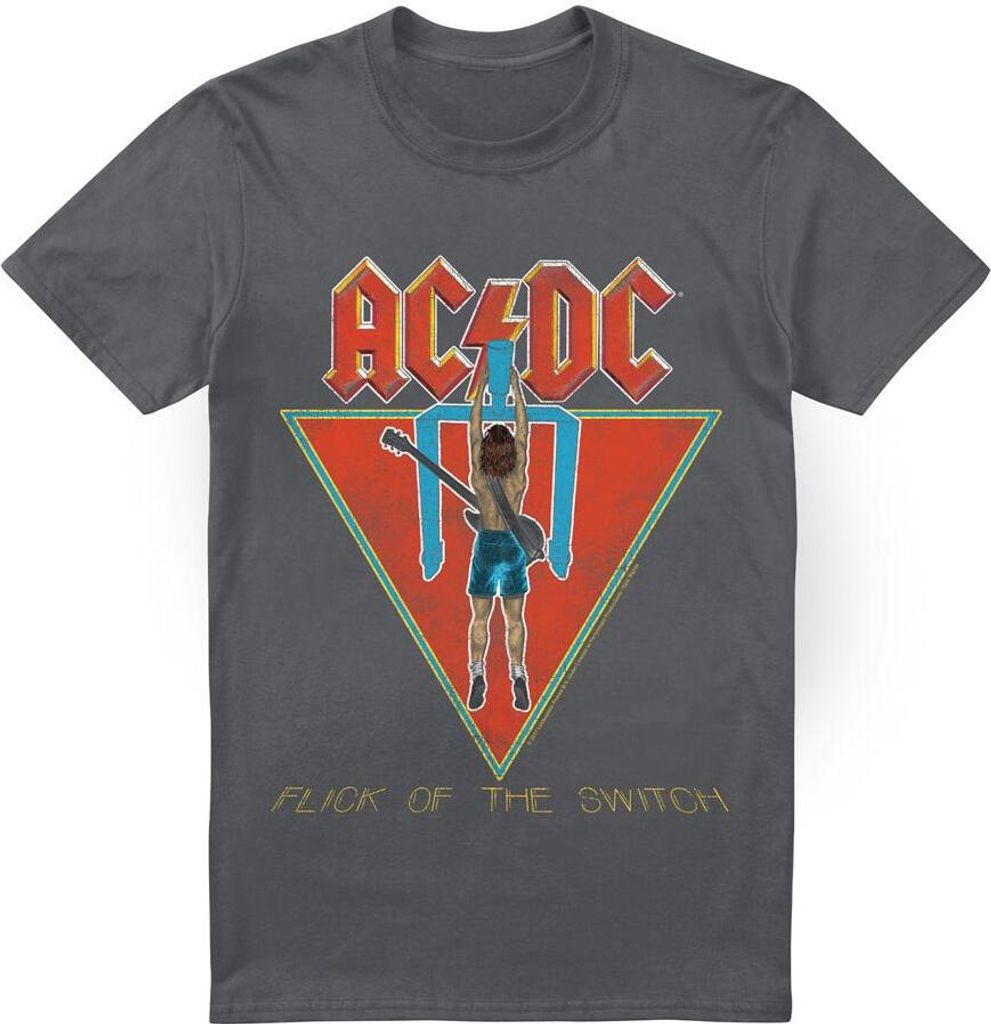 AC/DC - "Flick of the Switch" T-Shirt für Herren TV13310 (L) (Holzkohle)