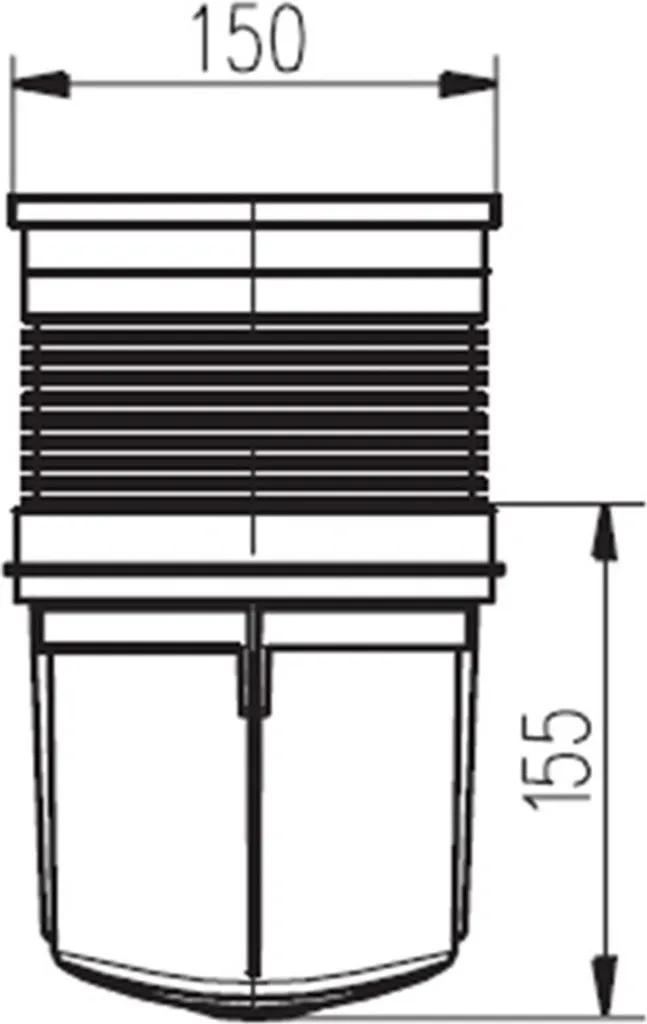 Siphon de balcon et terrasse 15x15 cm avec grille inox anti-odeur - 5