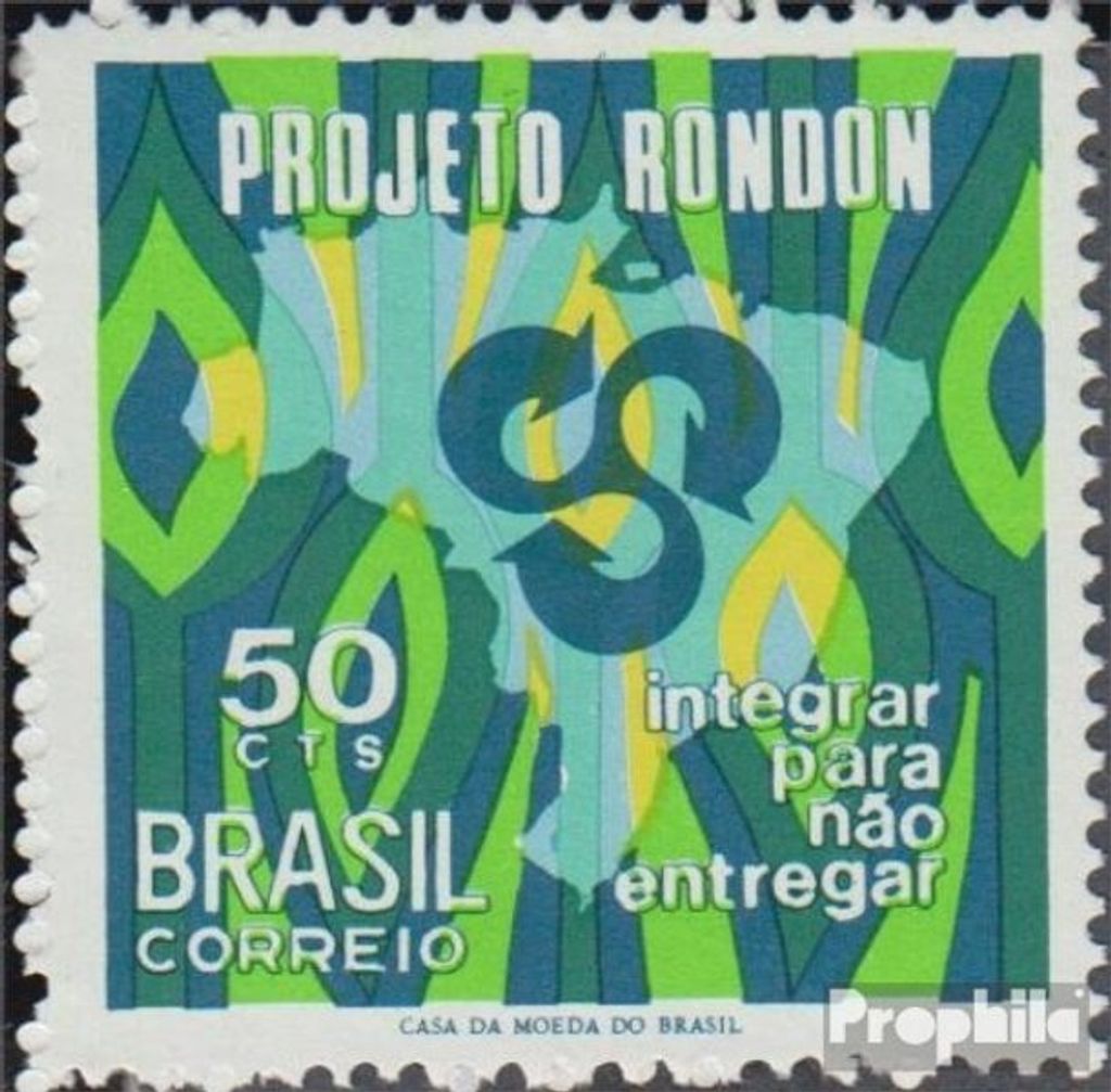 Briefmarken Brasilien 1970 Mi 1254 (kompl.Ausg.) un Erschließung der Amazonasregion