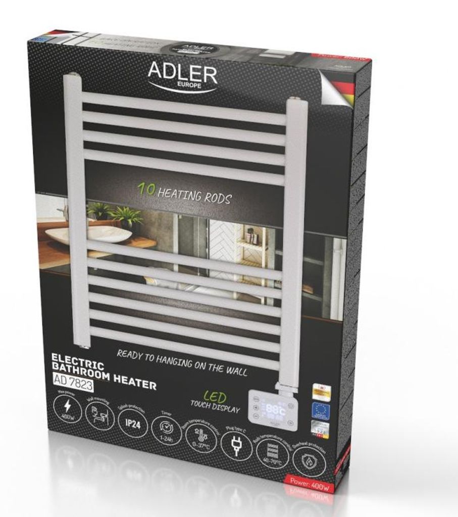 Adler LED Electric Bathroom Radiator | AD 7823 | Radiator | Image du produit 