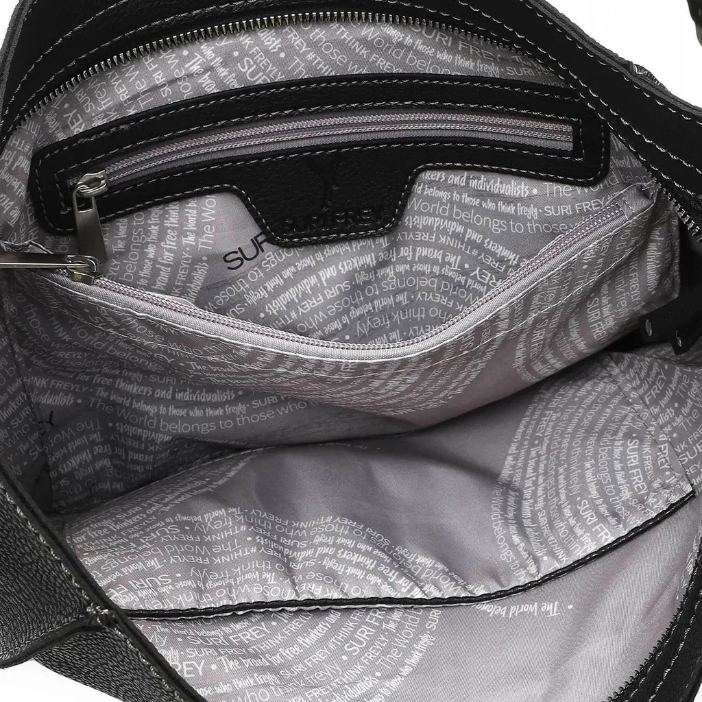 SURI FREY Misty: Borsa Hobo Nera in Similpelle - Qualità Garantita - 5