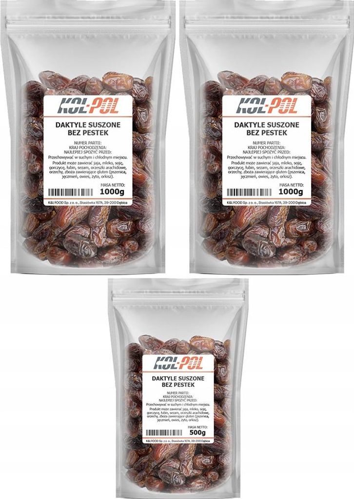 DAKTYLE SUSZONE 2,5kg Bez pestek naturalne świeże miękkie Zdjęcie produktu 