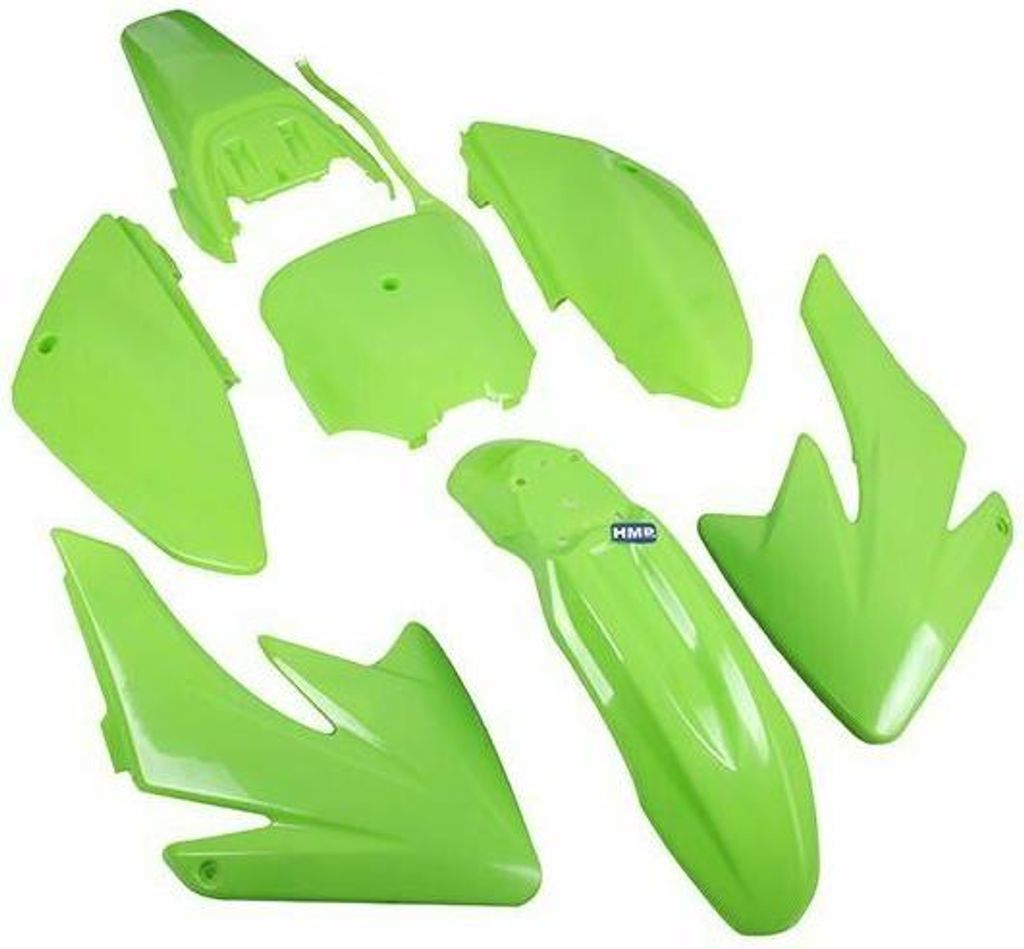 Verkleidung SET Dirt Bike Pit Bike CRF 70 - Style Typ 6 grün HMParts