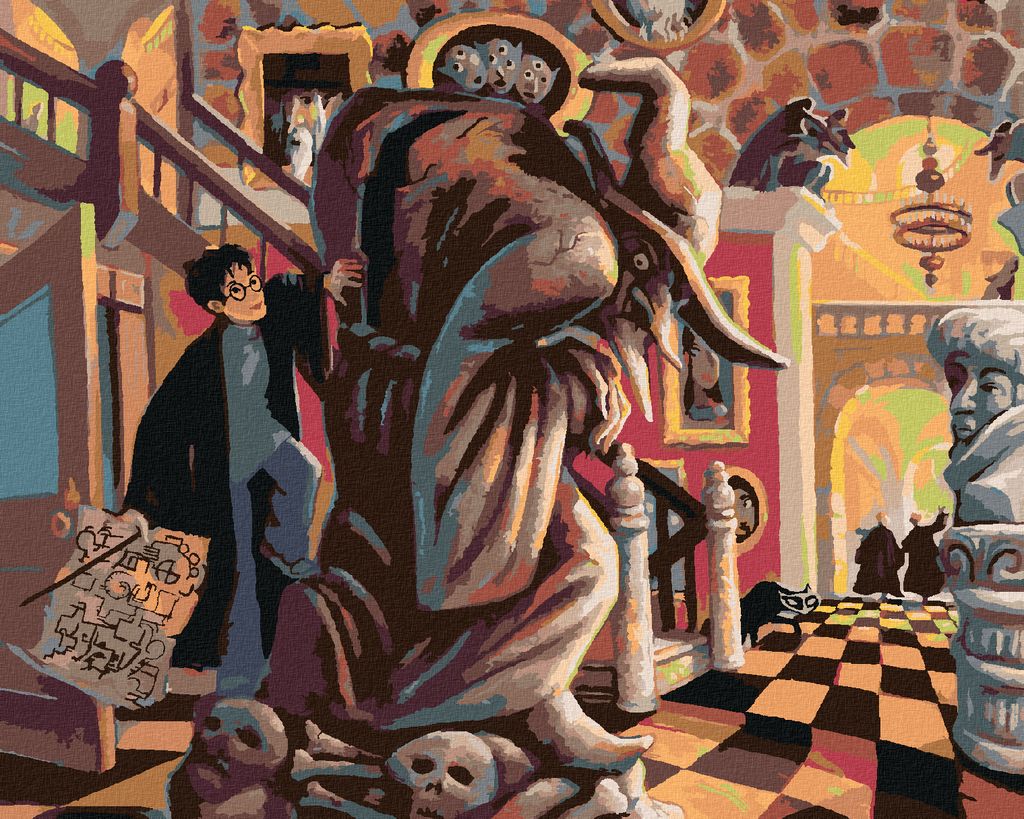 Zuty - Malen nach Zahlen - HARRY POTTER UND DIE KARTE DES RUMTREIBERS, 40x50 cm, mit Keilrahmen (bereits gespannt)