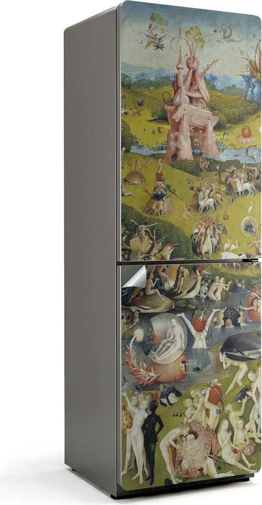 Boschs Garten der Lüste – Kühlschrank Aufkleber – Klebefolie Kühlschrank – Kühlschrank Nachbildung – Kühlschrankfolie selbstklebend ...