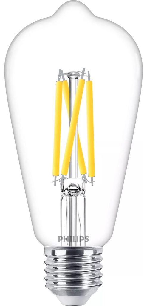 Philips Filament-Lampe, transparent, 60W ST64 E27, 5,9 W, Produktbild 