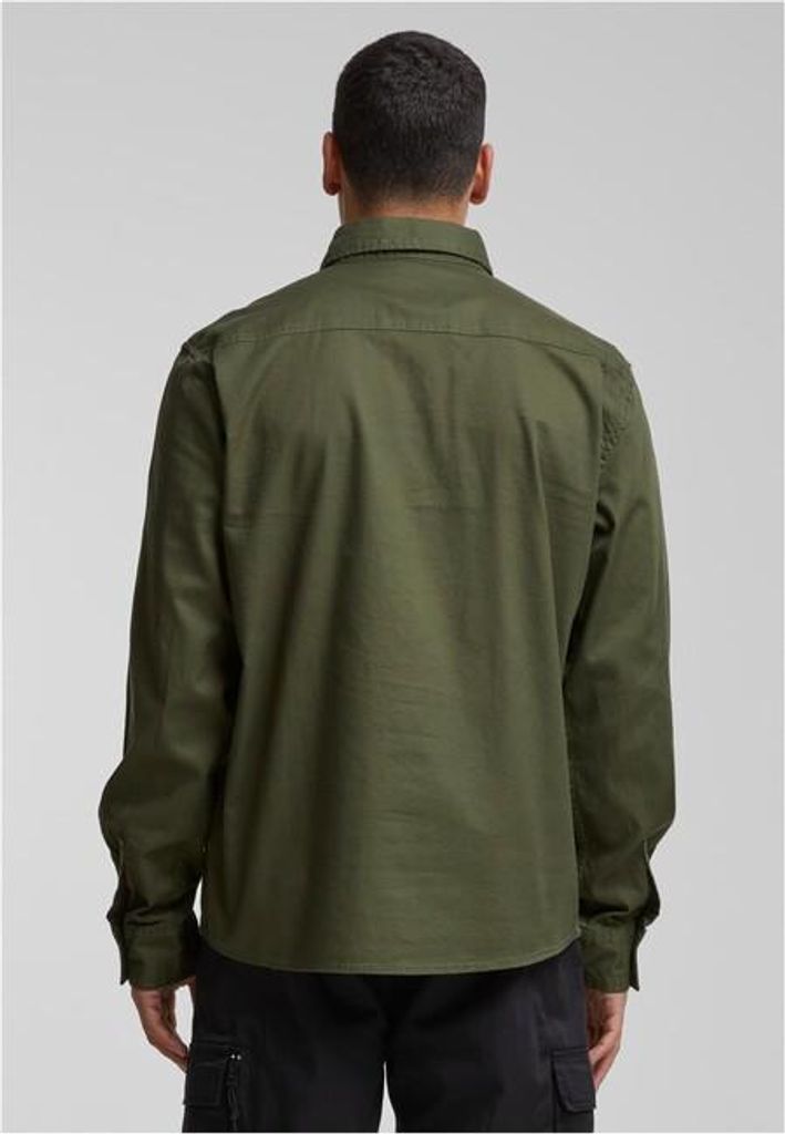 Camicia In Flanella Uomo Brandit Checkshirt - Quadri Verde E Nero, 100% Cotone, Vestibilità Regular, Taglie Forti Fino A 7XL, Stile Casual