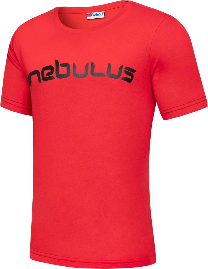 Nebulus T-Shirt LEOS Herren, Shirt, T-Shirt, Rundhals-Ausschnitt, P5636 - Herren, rot-schwarz, S