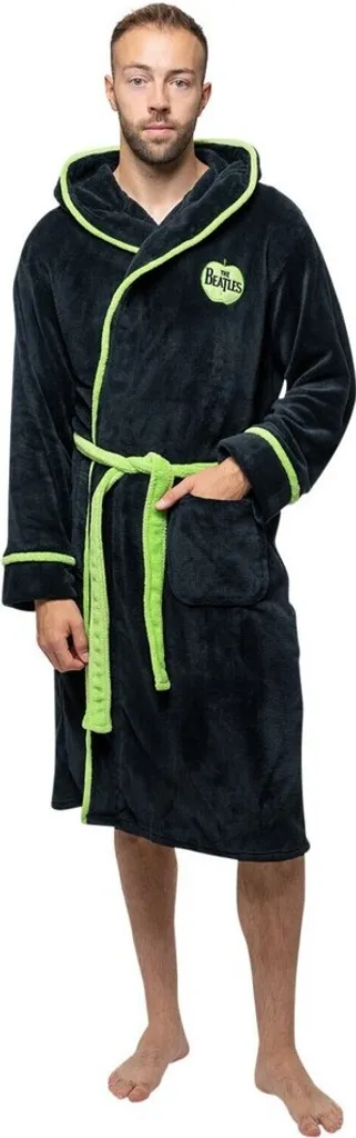 Peignoir The Beatles Noir Uni RO1444 - Robe de Chambre Douce S à M