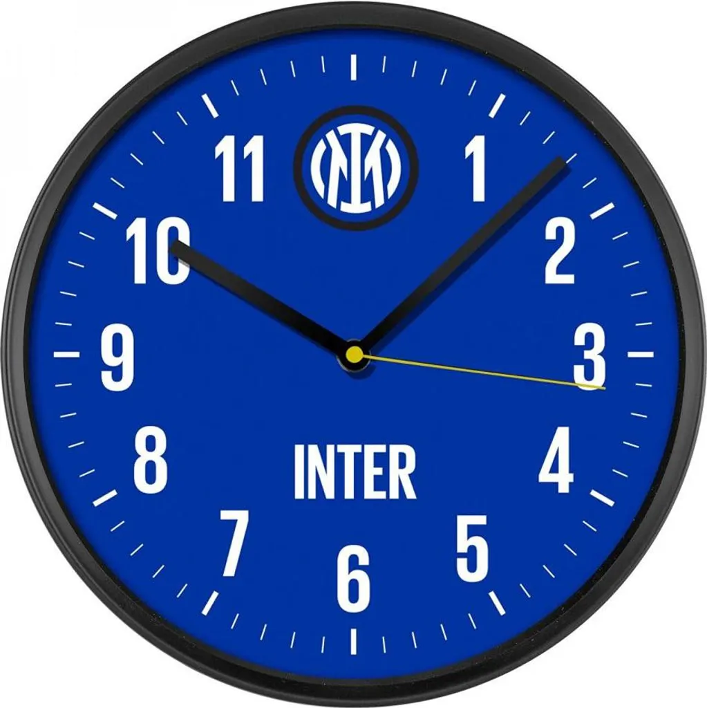 Horloge murale Lowell 00875IN2 ronde bleue en ABS design italien 25cm