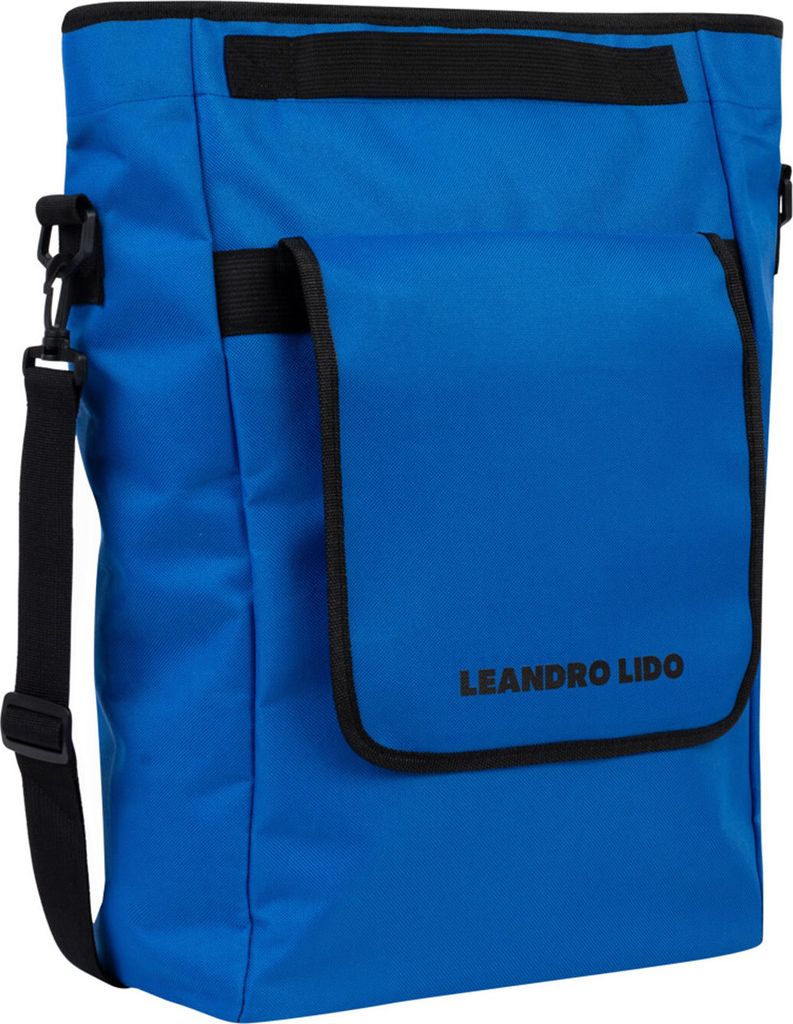 LEANDRO LIDO Rapallo Fahrradtasche 20L – wasserabweisend, Toploader Design, abnehmbarer Schultergurt, für Gepäckträger, Blau | LL-104