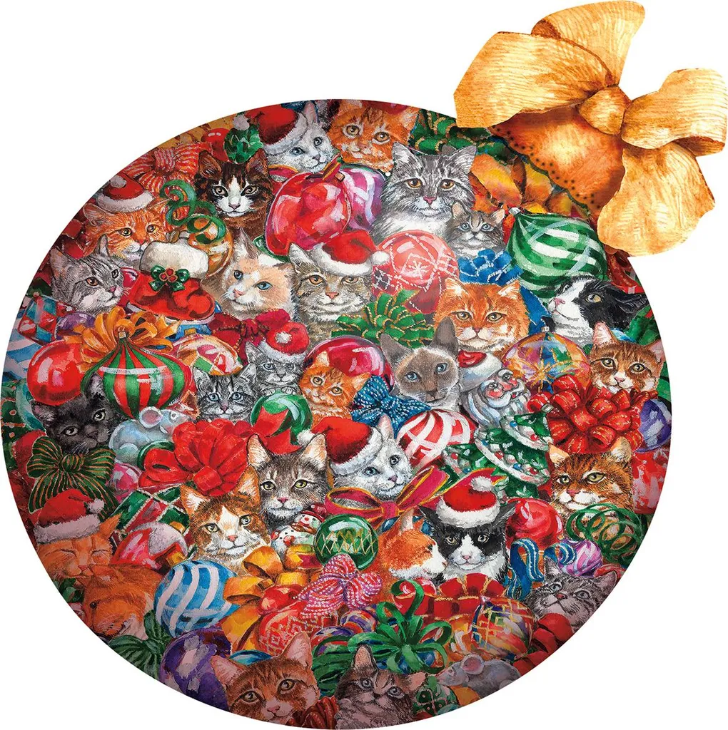 SunsOut Puzzle Chats Ornement de Noël - Casse-tête 750 pièces Chatons