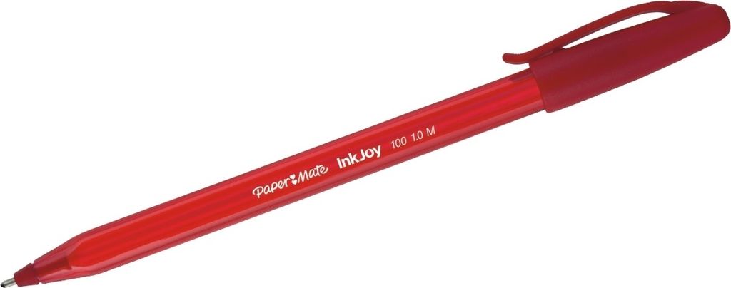 PAPER MATE Kugelschreiber InkJoy 100 Kappe M Rot 50 Stück