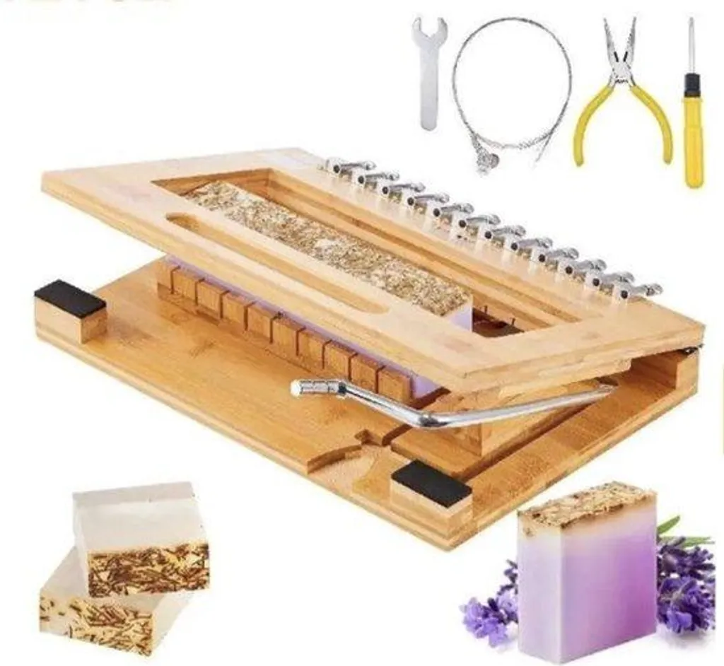 Outil coupe savon anti-effritement en acier et bambou de 2,5 cm