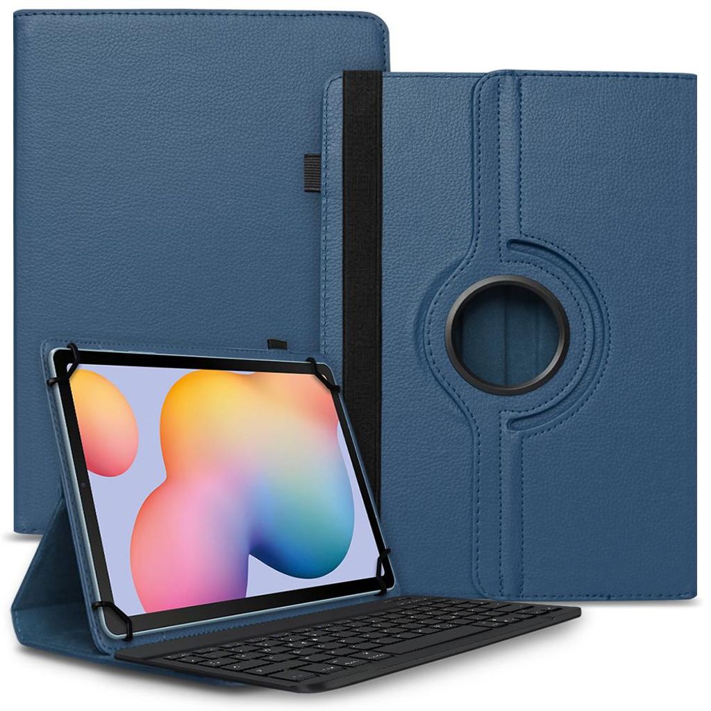 Tablet Tasche Tastatur für Samsung Galaxy Tab S11 S10 S9 FE Hülle Schutzhülle BluetoothFarbe Uni 360 Taschen:Blau