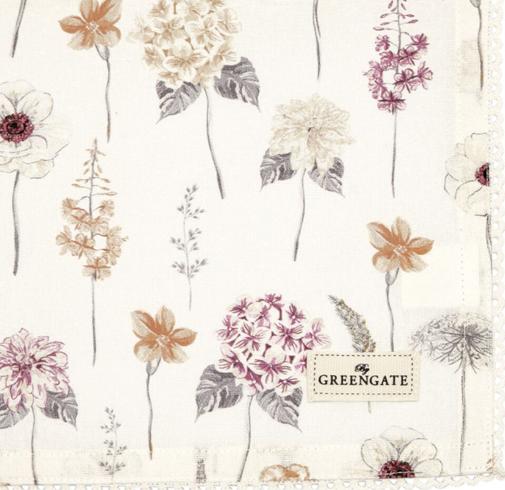 Greengate Lillith Stoffserviette weiss 40x40 cm