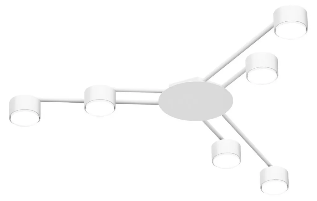 Plafonnier GX53 pour Bas Plafond Blanc VIDEX 6 Spots Contre les Zones d'Ombre