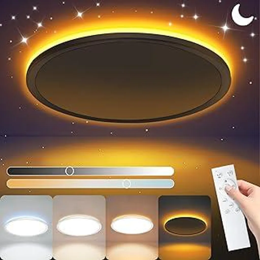 Plafoniera Slim LED 24W Dimmerabile: Design Moderno Ø29,5 cm IP44