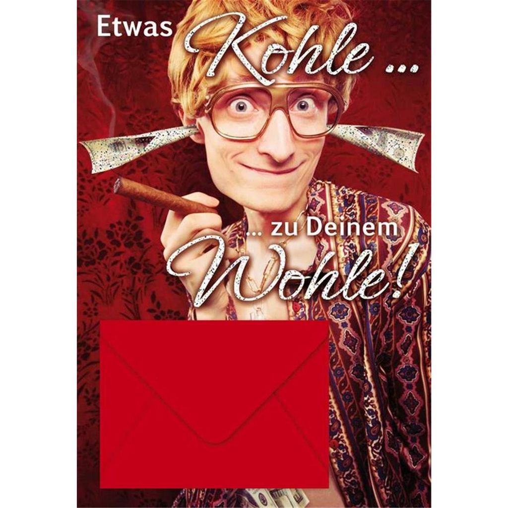 Komma3 Glückwunschkarte Geldbrief