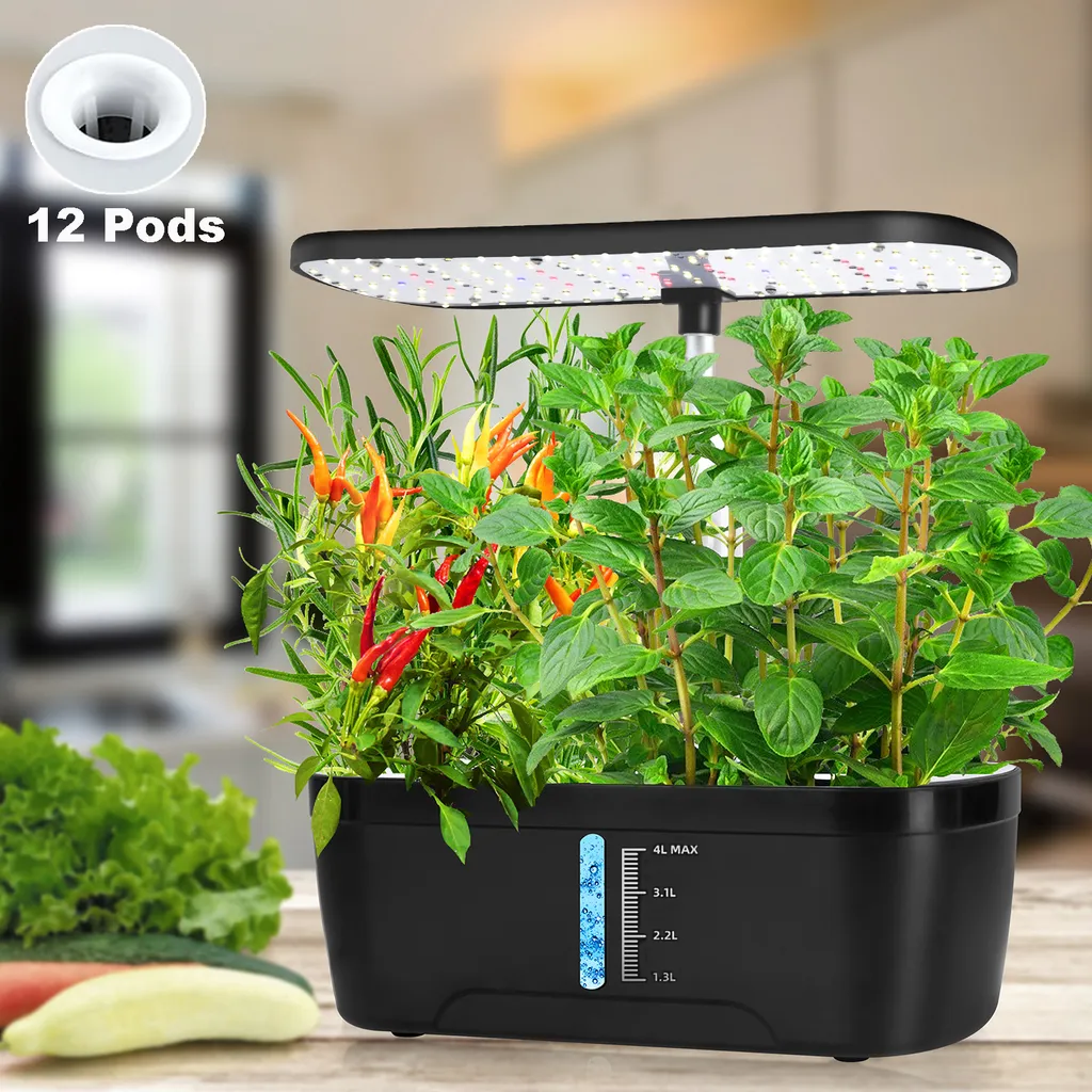 Kit de Culture Hydroponique avec Pompe et Minuteur - Éclairage LED 4 Litres