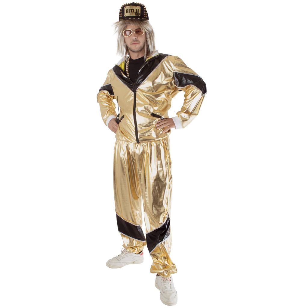 WIL Damen Kostüm Pailletten Frack in gold Karneval Fasching 