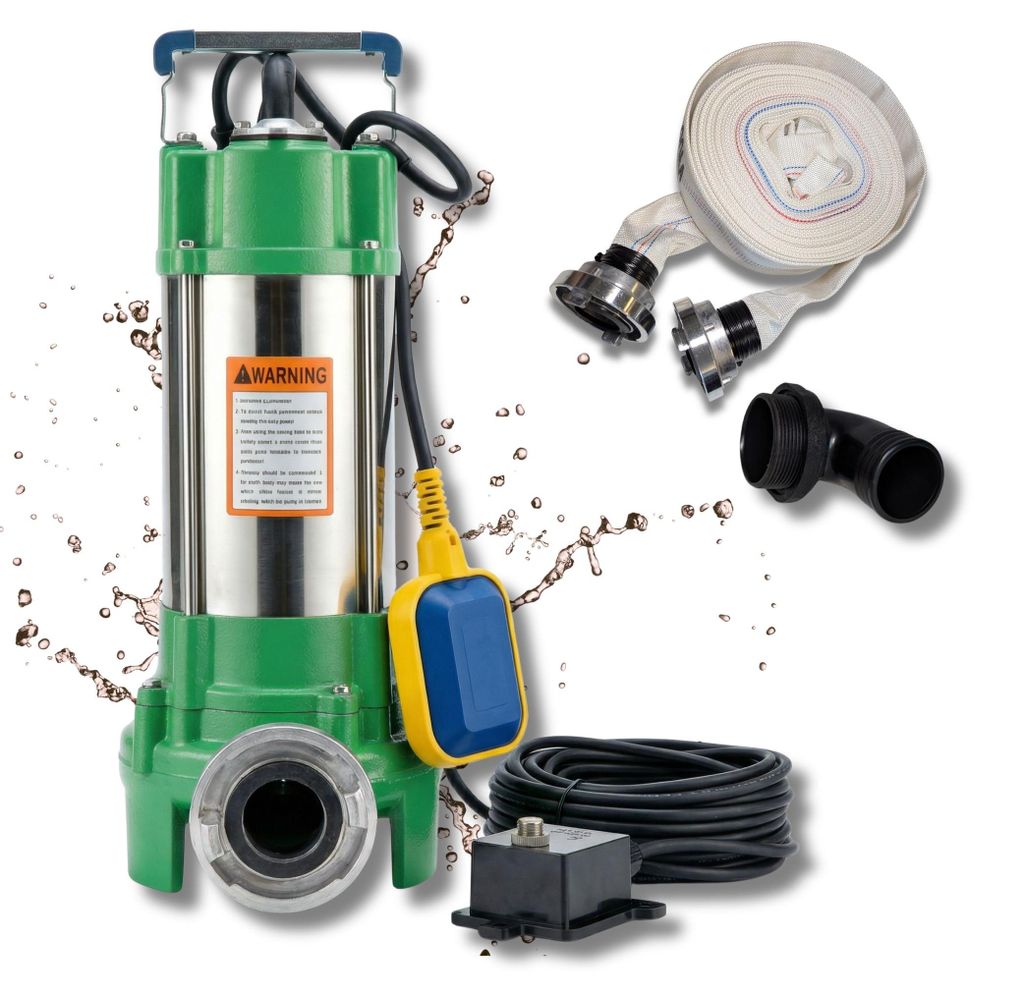 Schmutzwasserpumpe V 1100 Watt  Fäkalienpumpe mit  2" Produktbild 