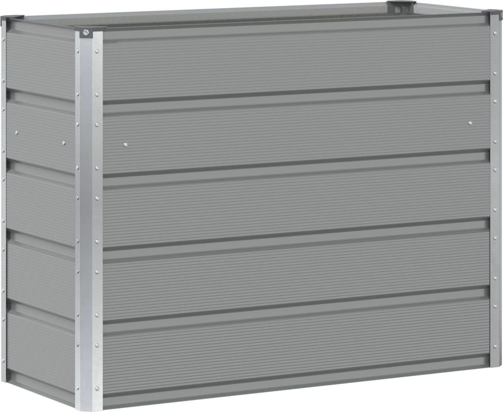 vidaXL Fioriera grigio chiaro 100 x 40 x 75 cm in acciaio Immagine del prodotto 