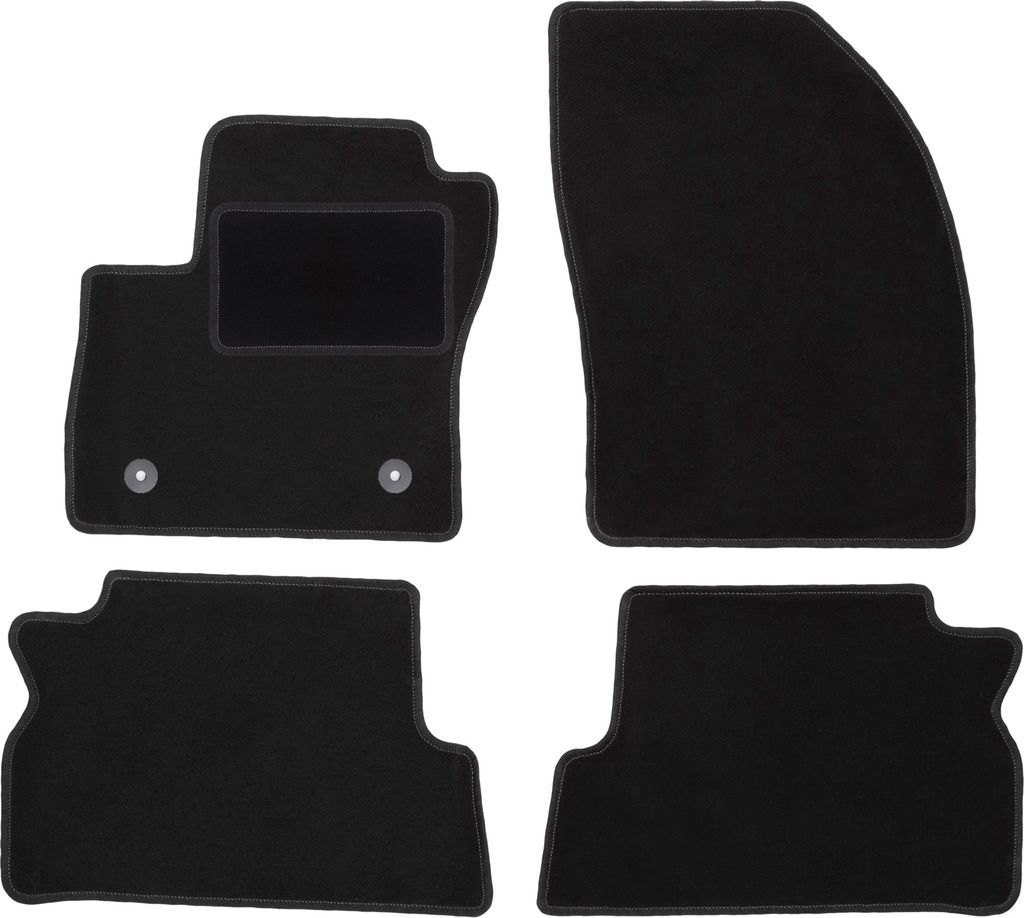 Schwarze Veloursmatten für: Ford Grand C-MAX Minivan (2011-2015)