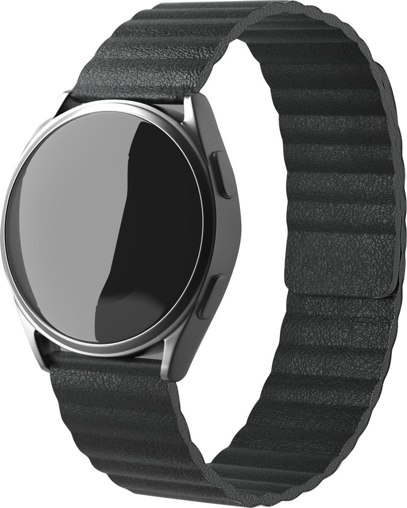 Strap-it Samsung Galaxy Watch 6 Classic 47mm Leder Armband Loop (Schwarz)