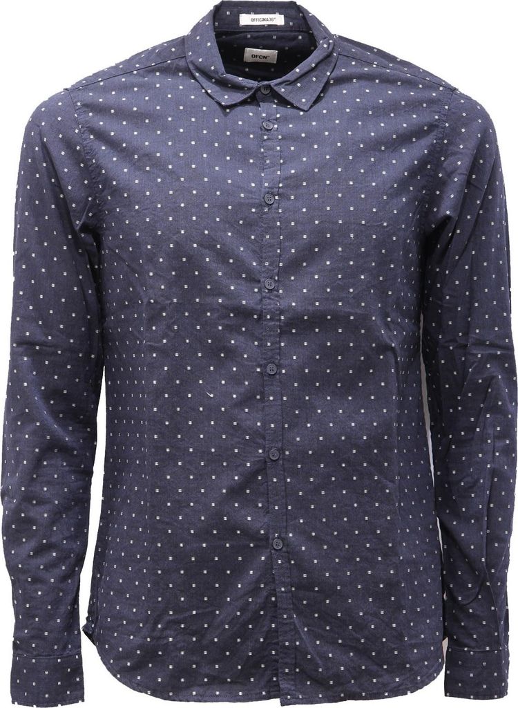 1167AG camicia uomo OFFICINA36 blue/white micro pattern shirt man
