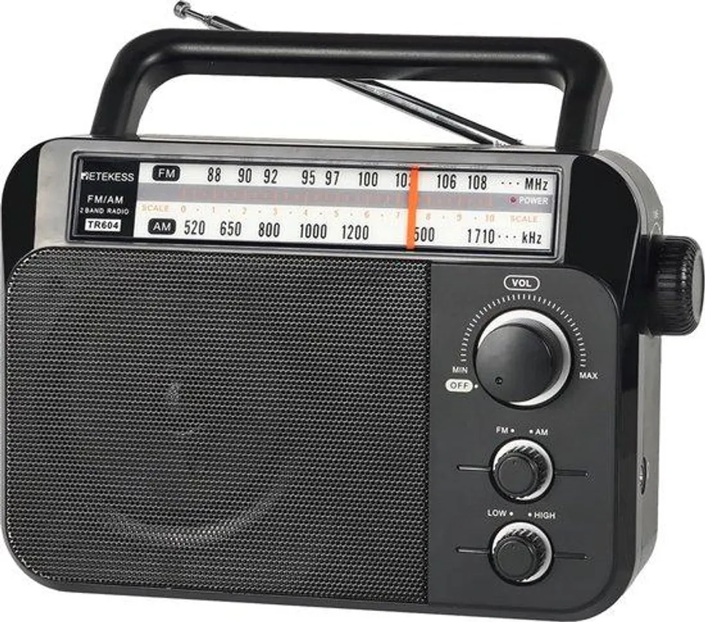 Poste de Radio Analogique Portable FM AM Style Rétro avec Son Puissant